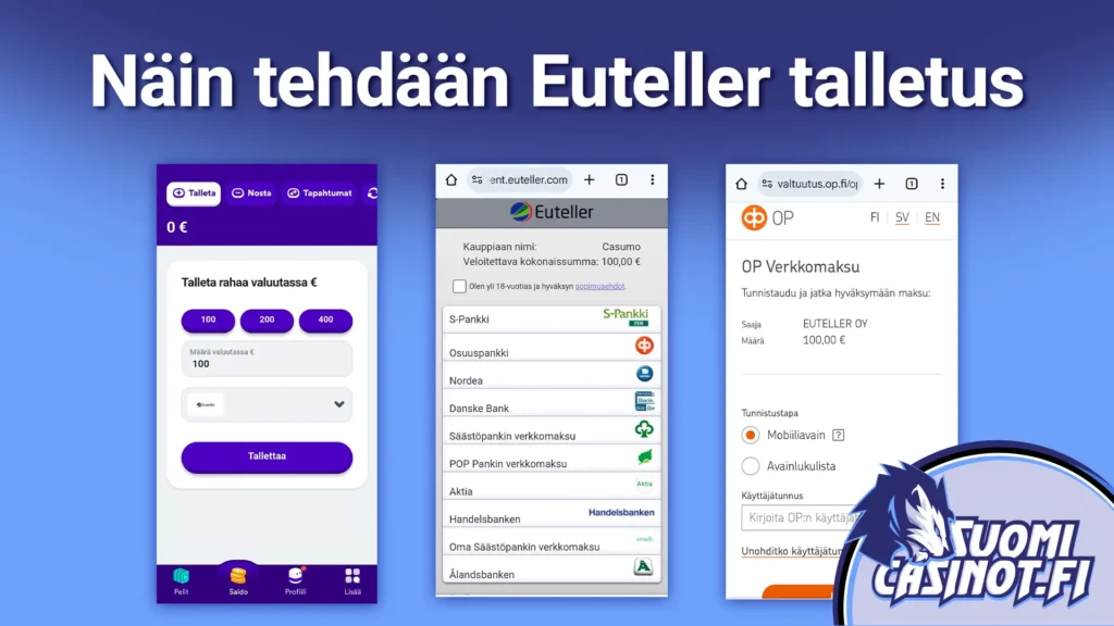 Näin teet euteller talletuksen